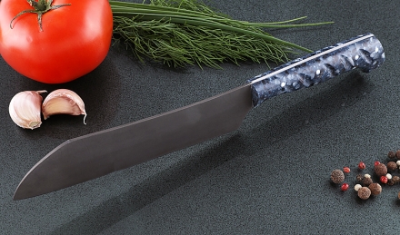 Кухонный нож Шеф №3 сталь Х12МФ, рукоять синий акрил Кухонный нож Шеф №3 сталь Х12МФ, рукоять синий акрил