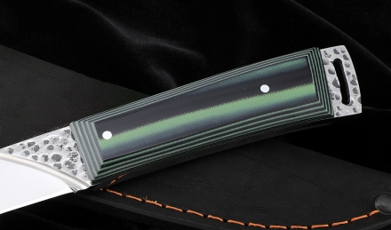 Нож №41 Х12МФ цельнометаллический рукоять G10 чернозеленая