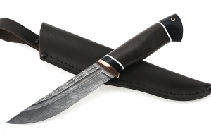 Нож Гриф сталь дамаск-камень рукоять венге-черный граб