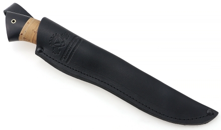 Нож Волк сталь Elmax рукоять береста черный граб, мельхиор 1 Нож Волк сталь Elmax рукоять береста черный граб, мельхиор 1