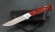 Складной нож Лиса, сталь Elmax, рукоять накладки акрил красный с дюралью