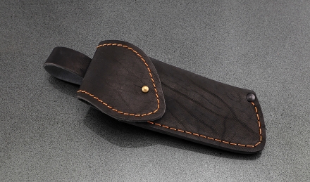 Нож складной Аист дамаск ламинированный накладки железное дерево карбон