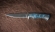 Нож Комар сталь х12мф рукоять стабилизированная карельская береза синяя