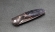 Нож складной Аист дамаск ламинированный накладки карельская береза фиолетовая карбон