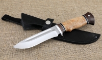 Нож Амур 95Х18 с долом, рукоять карельская береза венге - Нож Амур 95Х18 с долом, рукоять карельская береза венге