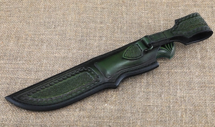 Нож Зяблик сталь Sandvik 12C27, рукоять микарта зеленая Нож Зяблик сталь Sandvik 12C27, рукоять микарта зеленая