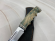 Нож Златояр сталь S390 с никелем рукоять кап клена зеленый (РАСПРОДАЖА)