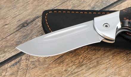 Складной нож "Ястреб" сталь 95х18, накладки акрил коричневый 