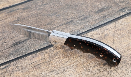 Складной нож "Ястреб" сталь 95х18, накладки акрил коричневый 