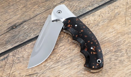 Складной нож "Ястреб" сталь 95х18, накладки акрил коричневый 