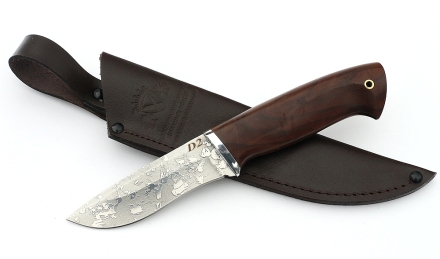 Нож Нырок сталь D2, рукоять коричневый граб