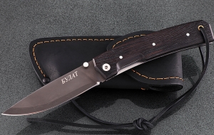 Складной нож Турист, сталь булат, рукоять накладки венге Складной нож Турист, сталь булат, рукоять накладки венге