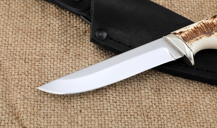 Авторский Нож Малыш-1 сталь Elmax рукоять рог лося с гравировкой