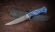 Нож Стрела сталь Sandvik 12c27 рукоять G10 синяя