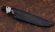Нож Налим сталь дамаск с долом, рукоять карельская береза-черный граб,мельхиор