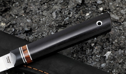 Нож Учар Х12МФ рукоять G10 черная, железное дерево, черный граб Нож Учар Х12МФ рукоять G10 черная, железное дерево, черный граб