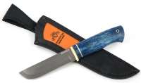 Нож Тунец-2 сталь Булат, рукоять карельская береза стабилизированная синяя (распродажа)