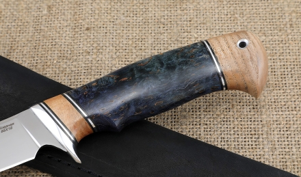 Нож Байкал сталь 95Х18 рукоять карельская береза фиолетовая