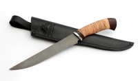 Нож Филейка большая сталь Х12МФ, рукоять береста дюраль - _MG_3590.jpg