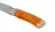 Нож Алтай сталь S390 рукоять карельская береза стабилизированная янтарь, мельхиор без упора