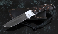 Нож Беркут, складной, сталь Х12МФ, рукоять накладки акрил коричневый с дюралью - Нож Беркут, складной, сталь Х12МФ, рукоять накладки акрил коричневый с дюралью