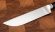 Нож Узбекский средний сталь Elmax, рукоять черный граб мельхиор