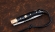 Нож Финка НКВД складная сталь S390 мокуме-гане черный акрил с золотой звездой и винтами