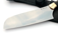 Нож Шеф №15 сталь Elmax рукоять черный граб карельская береза латунь - _MG_05354l.jpg
