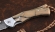 Нож Феникс, сталь дамаск нержавеющий, складной, рукоять накладки кость мамонта с дюралью