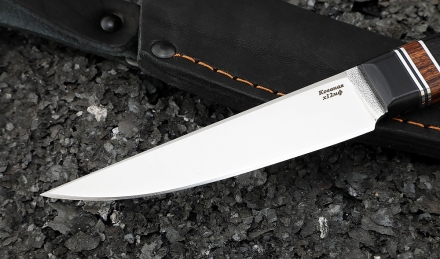 Нож Джур Х12МФ рукоять G10 черная, железное дерево, черный граб Нож Джур Х12МФ рукоять G10 черная, железное дерево, черный граб