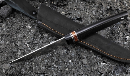 Нож Джур Х12МФ рукоять G10 черная, железное дерево, черный граб Нож Джур Х12МФ рукоять G10 черная, железное дерево, черный граб