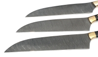 Набор ножей; Шеф №9,№10,№14 в подставке из черного граба, сталь дамаск, рукоять черный граб карельская береза - _MG_9399fa.jpg
