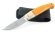 Складной нож Клык, сталь Elmax, рукоять накладки карельская береза стабилизированная янтарь