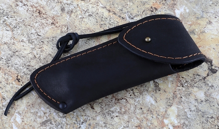 Складной нож Ворон, сталь дамаск, рукоять накладки акрил синий с дюралью Складной нож Ворон, сталь дамаск, рукоять накладки акрил синий с дюралью