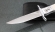 Нож Финка НКВД выкидная сталь M390 накладки акрил белый с красной звездой