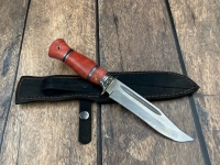 Нож Дельфин К340, рукоять карельская береза красная, мельхиор (распродажа) - Нож Дельфин К340, рукоять карельская береза красная, мельхиор (распродажа)