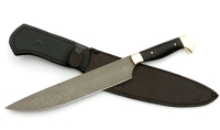 Нож Шеф №1 сталь Х12МФ, рукоять черный граб, латунь - _MG_5995.jpg