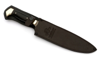 Нож Шеф №1 сталь Х12МФ, рукоять черный граб, латунь - _MG_5998.jpg