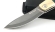Нож Клык, складной, сталь булат, рукоять накладки карельская береза стабилизированная изумруд