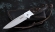 Нож Ворон, складной, сталь Elmax, рукоять накладки акрил коричневый с дюралью