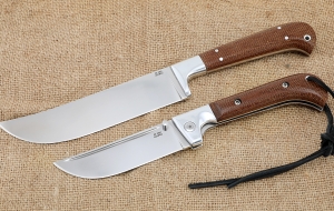 Ножи (Набор) Пчак складной + Узбекский цельнометаллический сталь М390 текстолит Ножи (Набор) Пчак складной + Узбекский цельнометаллический сталь М390 текстолит