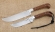 Ножи (Набор) Пчак складной + Узбекский цельнометаллический сталь М390 текстолит
