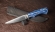 Нож Комар из стали х12мф  рукоять g10 синяя