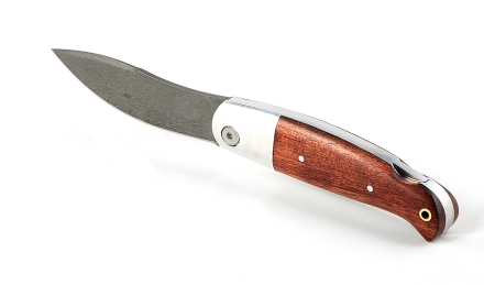 Складной нож Клык, сталь Х12МФ, рукоять накладки бубинга Складной нож Клык, сталь Х12МФ, рукоять накладки бубинга