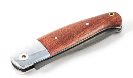 Складной нож Клык, сталь Х12МФ, рукоять накладки бубинга Складной нож Клык, сталь Х12МФ, рукоять накладки бубинга