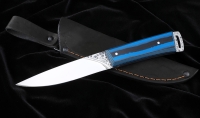 Нож №41 Х12МФ цельнометаллический рукоять G10 черно-синяя (Распродажа) - Нож №41 Х12МФ цельнометаллический рукоять G10 черно-синяя (Распродажа)