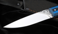 Нож №41 Х12МФ цельнометаллический рукоять G10 черно-синяя (Распродажа) - Нож №41 Х12МФ цельнометаллический рукоять G10 черно-синяя (Распродажа)