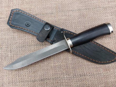 Нож Лидер сталь х12мф, рукоять гарда черный граб(распродажа)