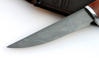 Нож Филейка малая сталь дамаск рукоять бубинга дюраль - _MG_5428.jpg