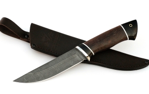 Нож Гриф сталь дамаск, рукоять венге-черный граб